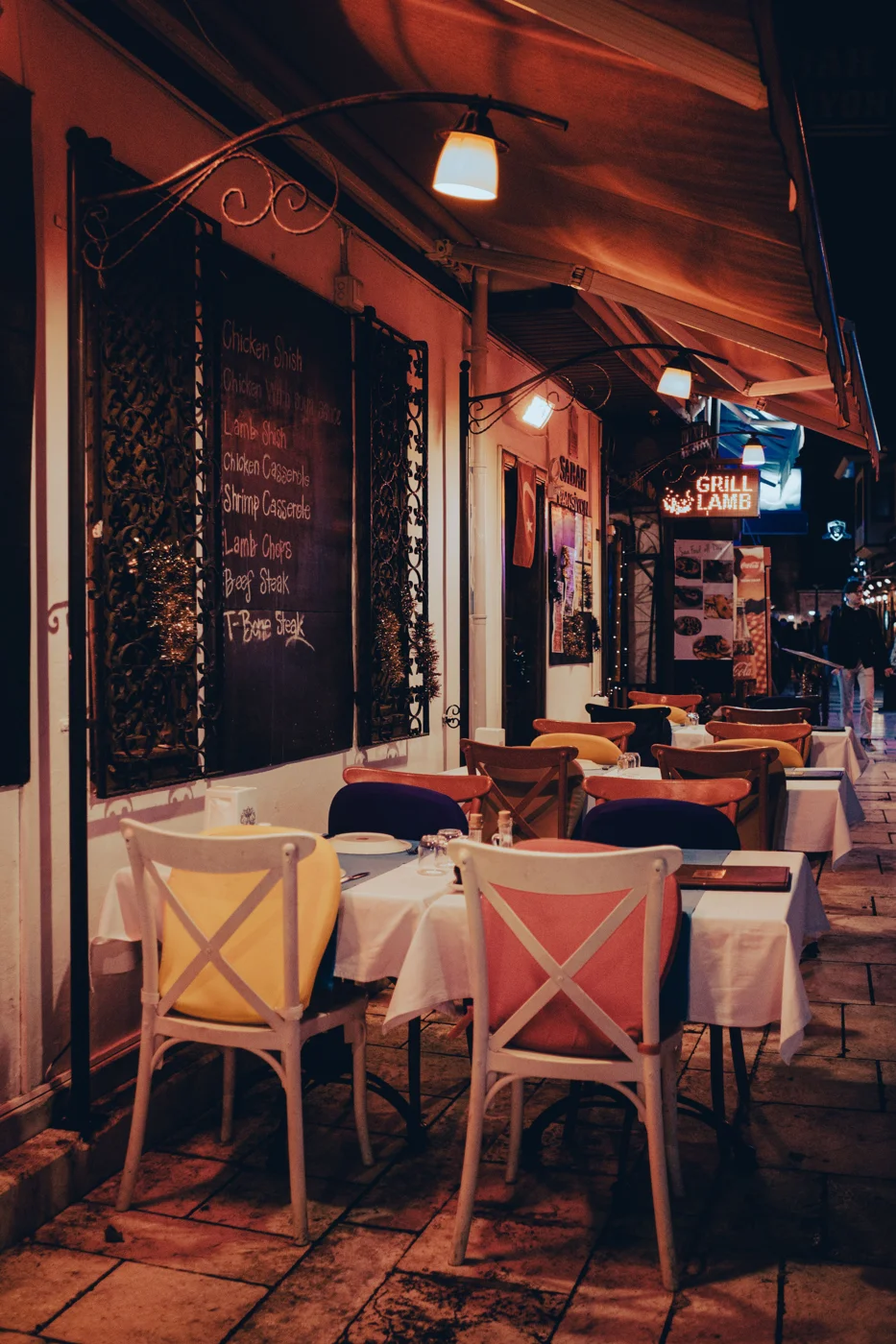 An outdoor restaurant, illustrative setting rather than a partner venue